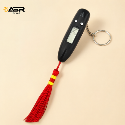 Digital Tasbih Counter Keychain with LCD Display and Red Tassel