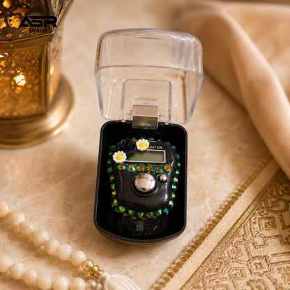 Digital Tasbih Counter with LED Light and Decorative Beads