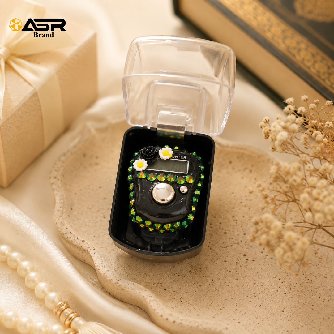 Digital Tasbih Counter with LED Light and Decorative Beads