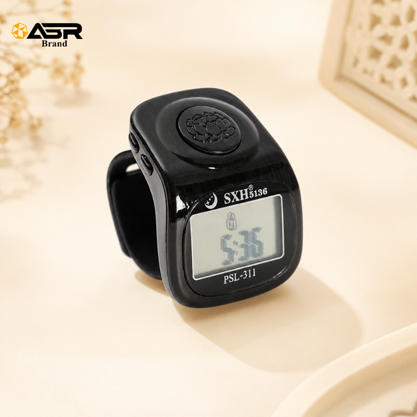 8 Channel Digital Tasbih Counter Ring with LED Display and Clock