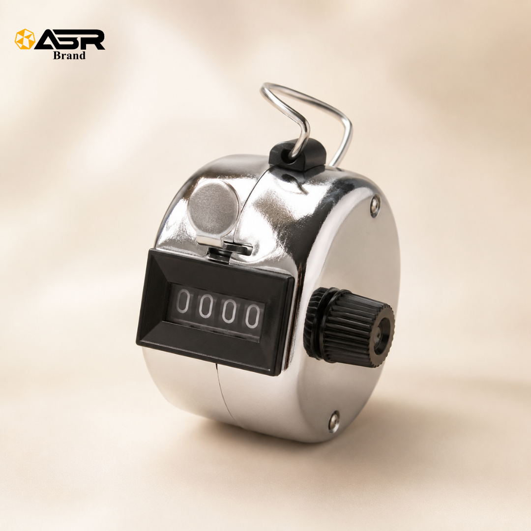 Silver Manual Tasbih Counter for Dhikr and Prayer Counting