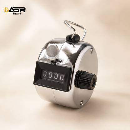 Silver Manual Tasbih Counter for Dhikr and Prayer Counting