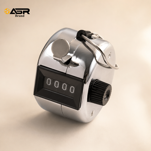 Silver Manual Tasbih Counter for Dhikr and Prayer Counting