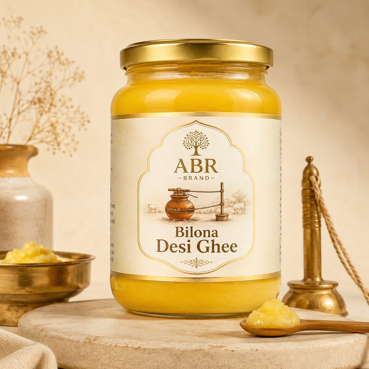 Pure Desi Ghee Without Cream – Bilona Method Traditional Ghee